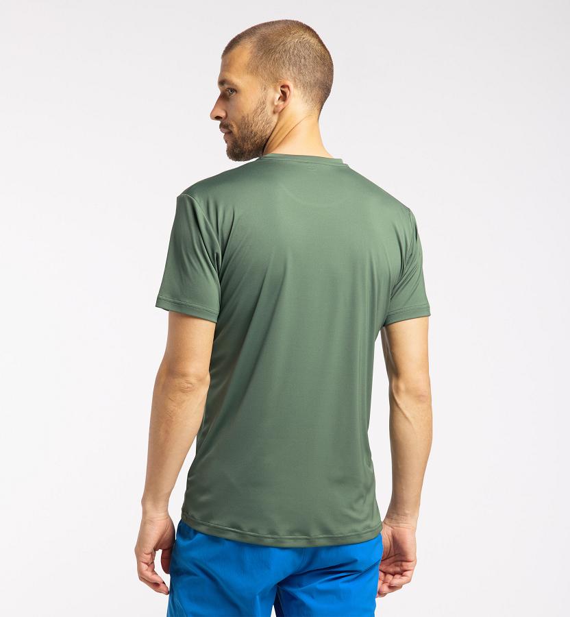 Haglöfs Mens Glee T-Shirt Dark Green New Zealand 60532OSGN